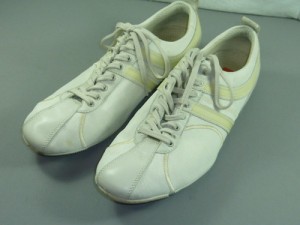 Mens Hugo Boss White Nylon Leather Sneakers 46 sz 13 M Shoes