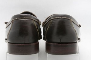 Mens shoes COLE HAAN Handsewn brown leather buckle moccasin loafers sz 11.5 M