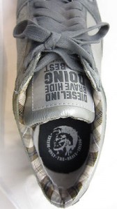Men’s Gray & Silver DIESEL “Intensity” Shoes Size 9 US -Used Very Good Condition