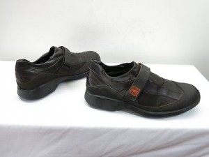 Men’s 44 10.5 HUGO BOSS casual brown leather Monk Strap Oxford Loafer slip ons