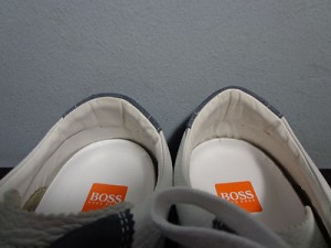 Men’s Boss by Hugo Boss Wing Tip Oxford Shoes Leather/Suede Sz 44 11 Grey/White