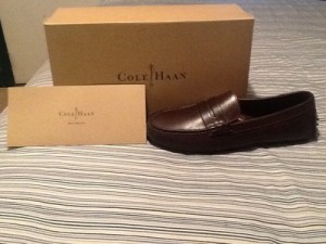 COLE HAAN Mens Air Grant Penny Loafers Casual Shoe T. Moro Leather C08896
