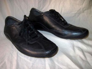 COLE HAAN NIKE AIR mens black leather casual sneakers shoes size 10.5