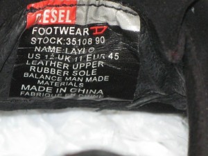 Diesel Laylo Black Leather Shoes Loafers USA Mens 12 Eur 45