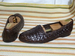 STUNNING BRAGANO COLE HAAN MEN SHOES SZ 11 M BROWN ALL WOVEN LOAFERS