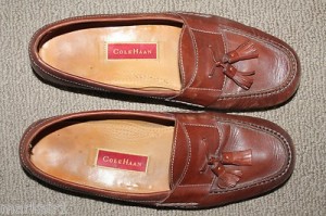 Cole Haan brown leather tassel loafer, size 12 D