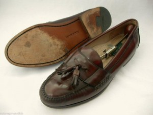 COLE HAAN Leather Pinch Tassel Loafers, Size 10½D * brown