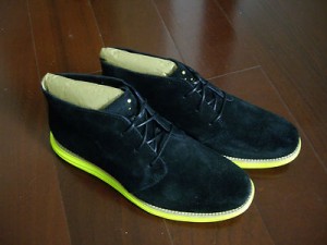Cole Haan Nike Air LunarGrand Chukka Boots Black Volt Size 9