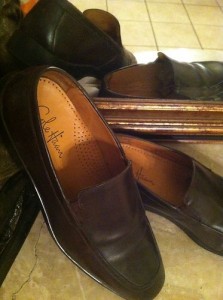 GORGEOUS MENS SLIP-ON COLE HAAN BROWN CASUAL DRESS SHOES SIZE 9.5