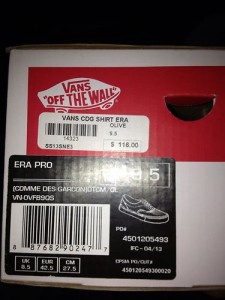 Vans Supreme Comme De Garcons