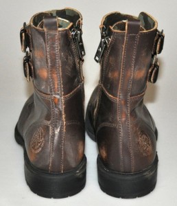 $450 NEW Diesel ELWOOD Brown Leather Distressed Double Strap Buckle Boots 13