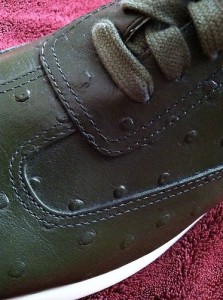 MENS COLE HAAN NIKE AIR CONNER OSTRICH PRINT LEATHER SHOES LACE GREEN 10.5 NEW