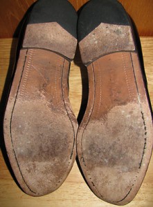 COLE HAAN MENS BLACK LEATHER TIE SHOES SZ 10.5D