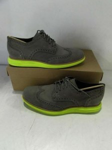 Cole Haan Size 10M Men’s Charcoal Grey Suede Lunargrand Wingtip Oxfords