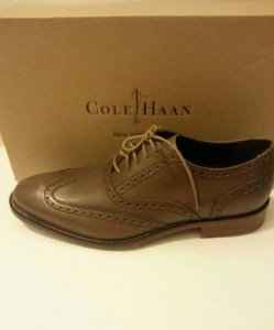 NEW with Box! Cole Haan Brown Wing Tip Oxfords Shoes – Size 10.5