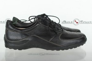 Mens Cole Haan Stylish Black Leather Fashion Sneakers Shoes Sz. 9.5 M