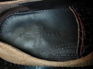 MENS COLE HAAN AIR COLTON CHOCOLATE SUEDE W/ CROC. SADDLE/OXFORD