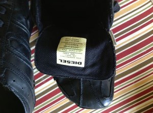 Diesel Black leather Almaty shoes Size 12