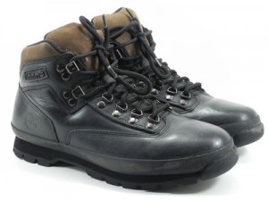 Timberland 9 M Mens boots black leather hiking walking trail ankle comfort