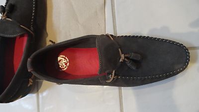 Diesel Men’s Fashion Loafers Grahl Anthracite Leather Boat Shoes sz 10.5 $160.00