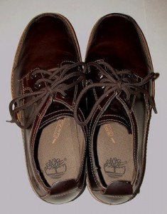 Mens Size 10M TIMBERLAND Dark Brown Leather Lace-Up Tie Casual Shoes