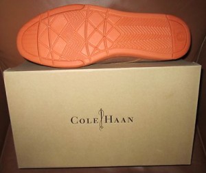 NEW Cole Haan Nike Air Jasper Wing Tip Bark Brown / Orange Lightwt Casual 12 D