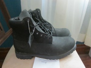 MEN TIMBERLAND 6-INCH PREMIUM WATERPROOF BOOT 10073 BLACK NUBUCK  sz 10 authenti
