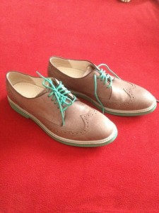 Cole Haan Nike Air Franklin Smoke Suede Wing Tip Oxford Size 9