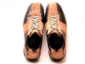 Mens Cole Haan 11.5 M Air Oxford Suede Brown Black Lace Up Dress Shoes