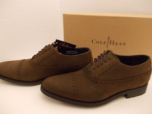 Cole Haan Mens Air Stanton Oxford Size 9 Brown Waterproof New $198msrp