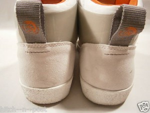 DIESEL MEN’S BRANDSTER G-TOP LACE-UP SNEAKERS WHITE ELEPHANT SKIN 7.5 MED $115