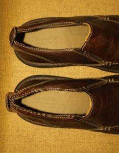 TIMBERLAND men’s slip-on loafers mocs sz 11 M brown leather EUC free shipping!