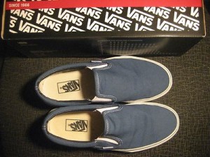Vans Slip on SZ. 9.5 classic navy blue