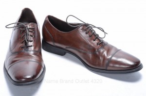 COLE HAAN ADAMS C09167 NIKE AIR 10.5 brown leather OXFORD PLAIN CAP TOE shoe