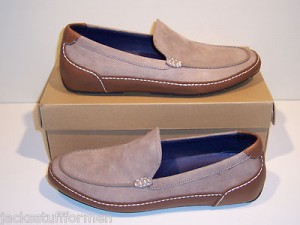 COLE HAAN Air Mitchell Venetian Size 10 M Tan Nubuck Leather Loafers Mens Shoes