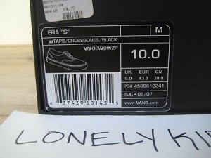Vans Wtaps Syndicate Crossbones Era Black Authentic 10