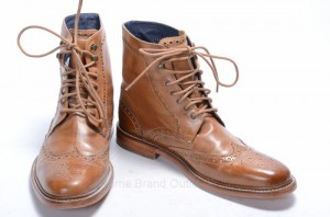 COLE HAAN HARRISON C10965 NIKE AIR 10 brown leather ANKLE BOOT WINGTIP shoe