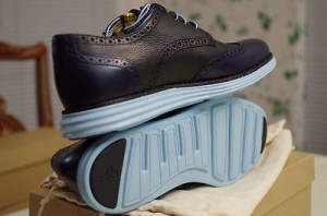 Brand New New Cole Haan LUNARGRAND WINGTIP Black IRIS Leather Shoes SZ 11 Rare