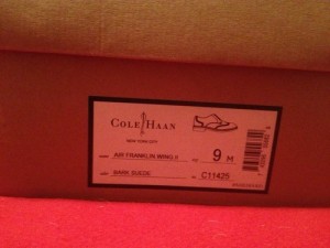 Cole Haan Nike Air Franklin Bark Suede Wing Tip Oxford Size 9