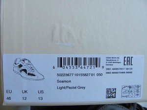 HUGO BOSS Orange Seamon Sneakers. Size US 13 , EU 46
