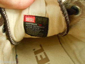 8.5 Diesel Brown Canvas Rubber Toe Corduroy Men’s Casual Great for School