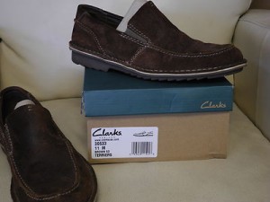 MENS CLARKS BROWN SD TERRIERS SHOES SIZE 11
