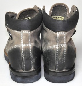 $350 NEW Diesel D.I.Y. BRINDLE Taupe/Black Suede Ankle Boots 12