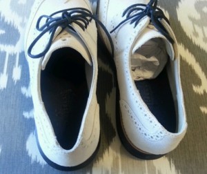 Men’s Cole Haan Lunargrand suede Wingtip ivory/black 11 M New