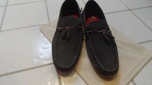 Diesel Men’s Fashion Loafers Grahl Anthracite Leather Boat Shoes sz 12 nwt $160.