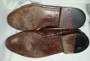 Bragano By Cole Haan Mens Cognac Colored Woven Italian Leather Loafers, Size 10M