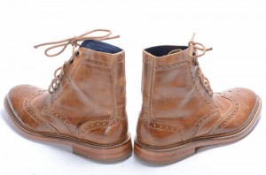 COLE HAAN HARRISON C10965 NIKE AIR 8 M brown leather ANKLE BOOT WINGTIP shoe