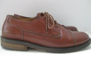 COLE HAAN Mens Brown Leather Lace up Cap Toe Size 9 D Made in Italy!