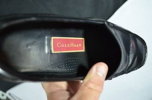 COLE HAAN NIKE AIR SLIP ON LOAFERS MEN SIZE 8-1/2 M BLACK LEATHER EUC