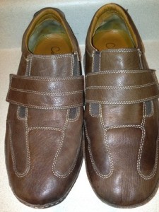 COLE HAAN NIKE AIR BROWN LEATHER SLIP-ON VELCRO DRIVING LOAFERS G SERIES 10.5 M